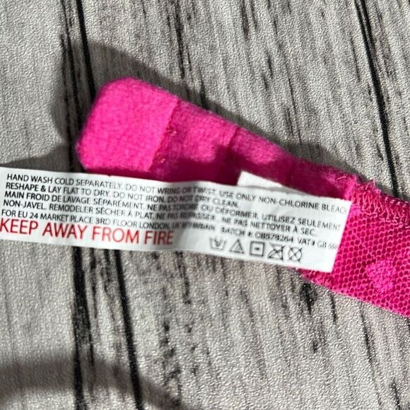 Kimchi Blue Women's Black Bandeau Bra Red Pink Triangle Bralette Small Lot of 2 - Picture 11 of 11